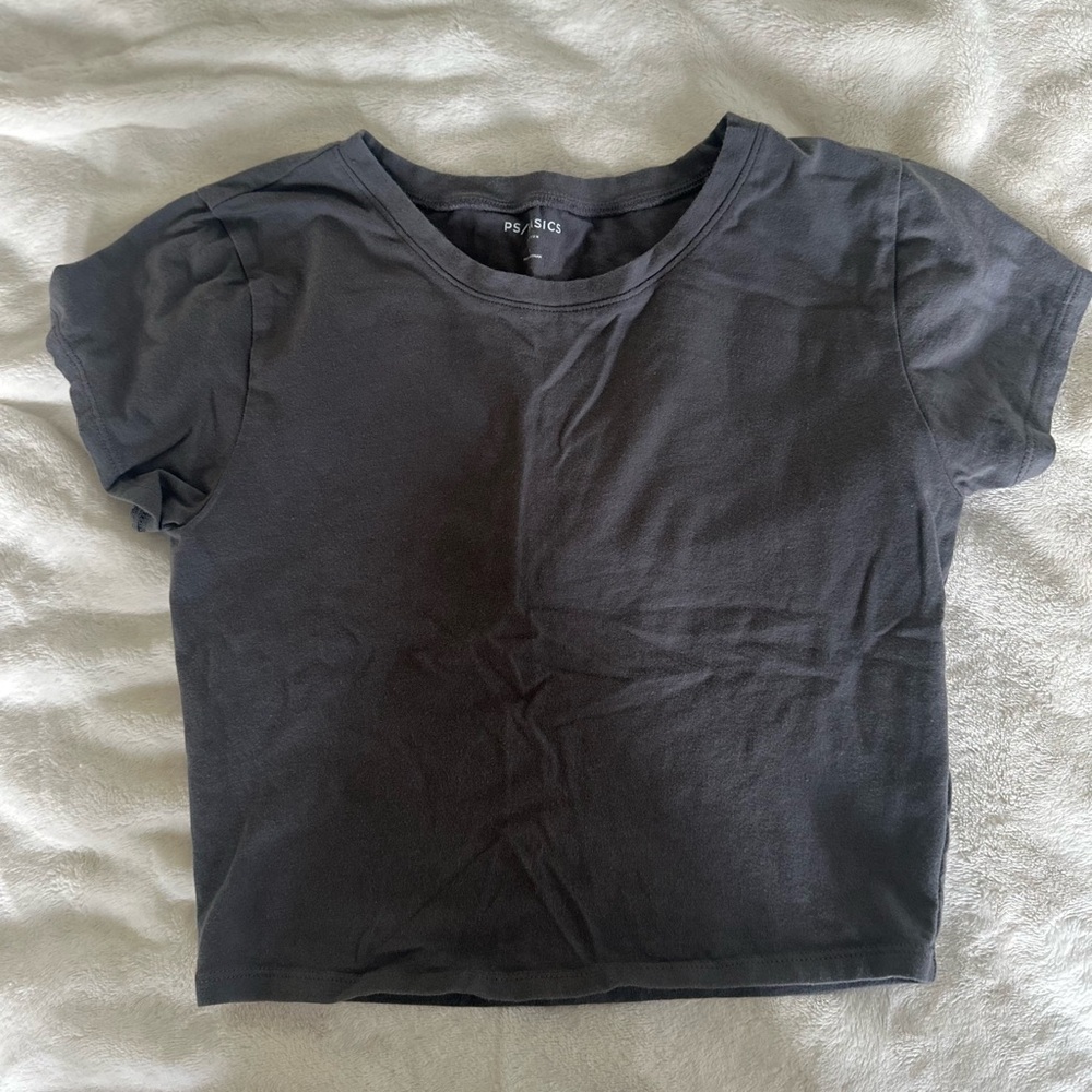 PacSun Charcoal Tee Crop Top